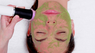Detox green tea facial
